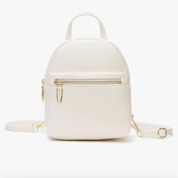 New Beige / Off White & Gold Small Backpack - Picture 1 of 16